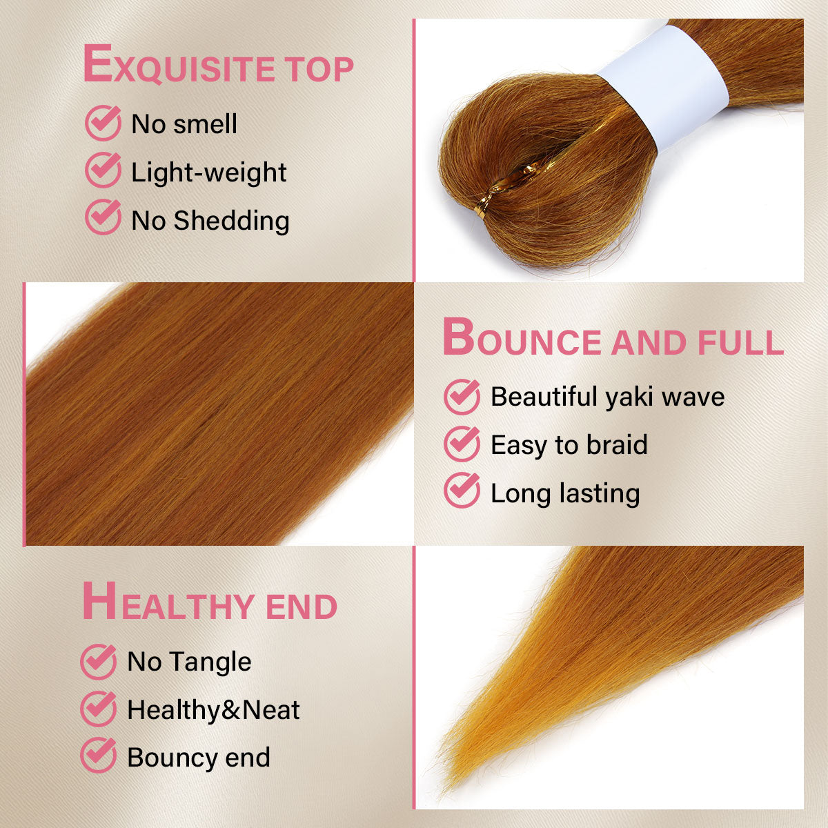 26 Inch Pre-Stretched Braiding Hair | Mix & Match Color Collection | Soft Yaki Synthetic Braiding Hair