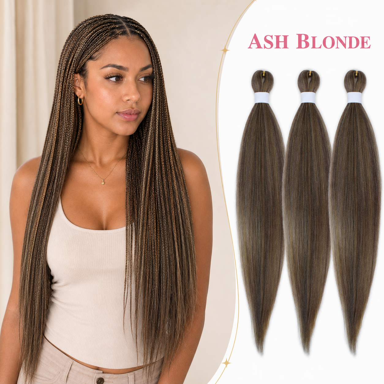 26 Inch Pre-Stretched Braiding Hair | Mix & Match Color Collection | Soft Yaki Synthetic Braiding Hair