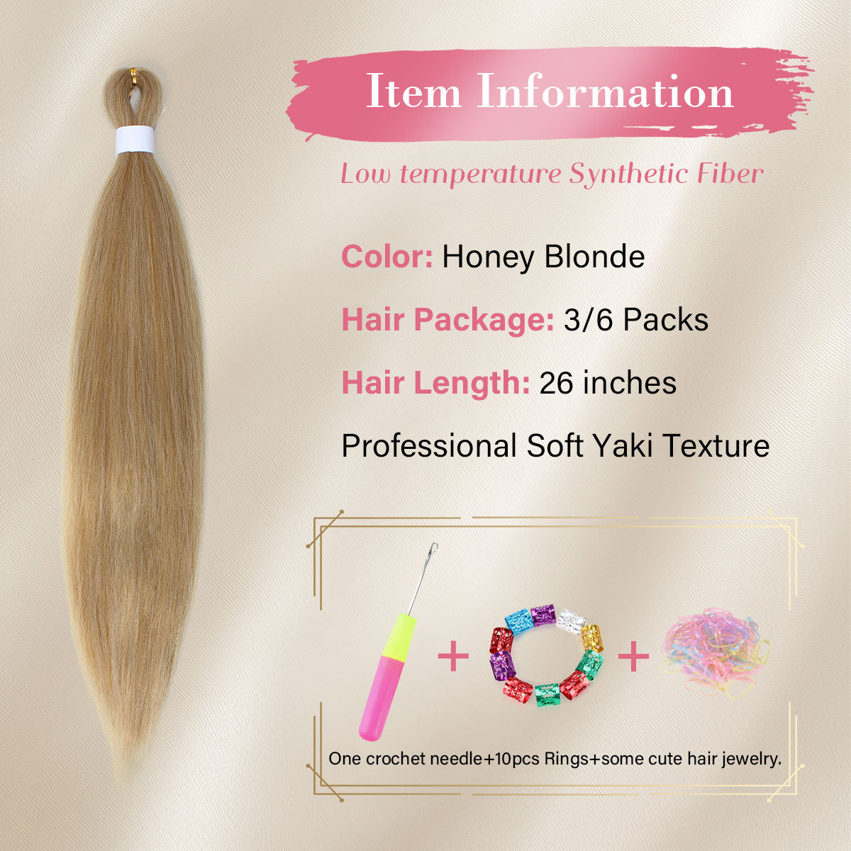26 Inch Pre-Stretched Braiding Hair | Mix & Match Color Collection | Soft Yaki Synthetic Braiding Hair